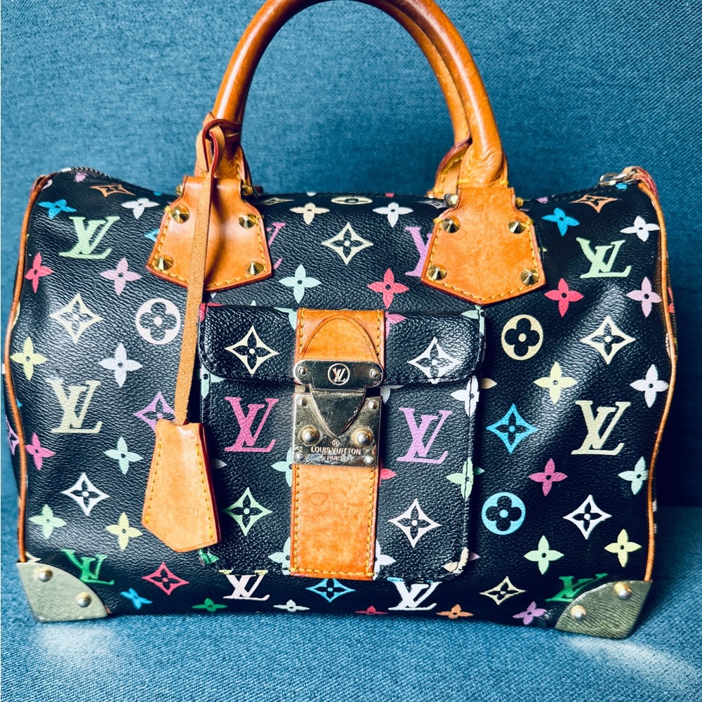Louis Vuitton Murakami Black Speedy 30 – Vintage RJC1223